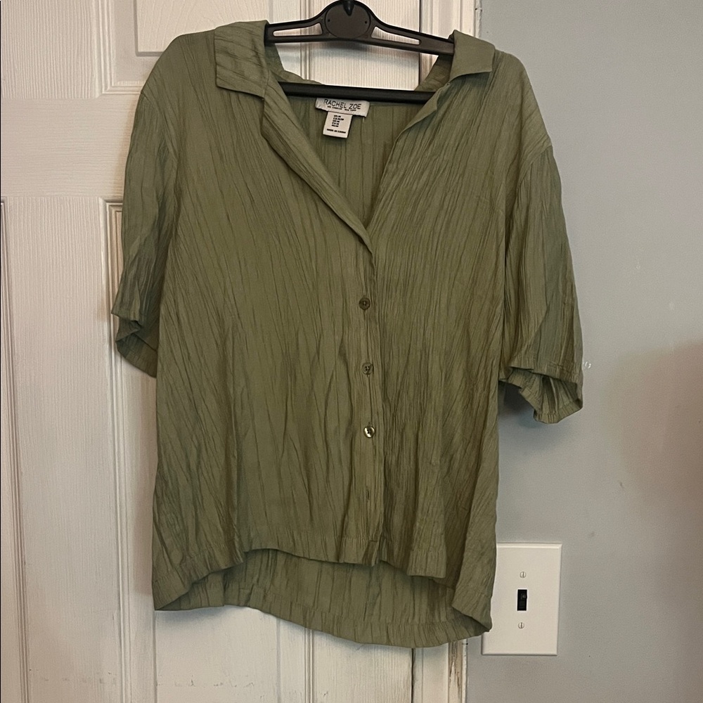 Sage Green Button-Down Shirt